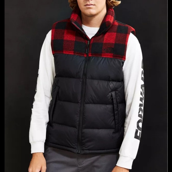 The North Face Other - The North face Men’s Nuptse 700 Down Fill Red Buffalo Plaid Puffer Vest Large